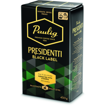 Presidentti Black Label 450g hienojauhettu kahvi